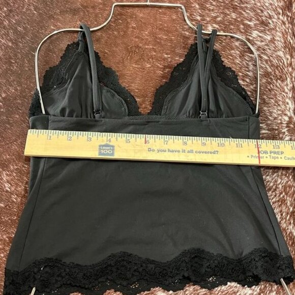 Skims Fits Everybody Lace Triangle Camisole Top Black - Picture 10 of 12